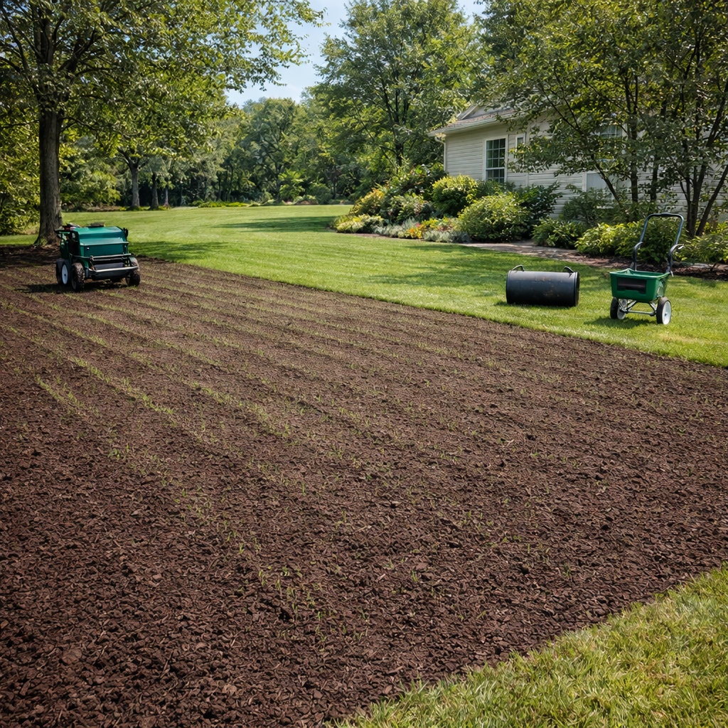 grass seeding lawn restoration